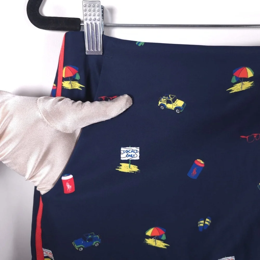 POLO RALPH LAUREN Navy BEACH-PRINT Golf‎ Tennis SKORT Size 2